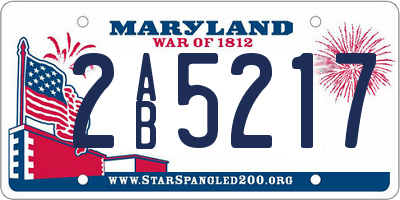 MD license plate 2AB5217