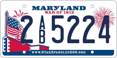 MD license plate 2AB5224