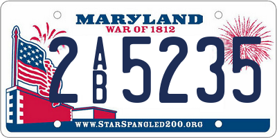MD license plate 2AB5235