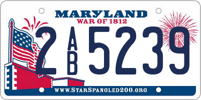 MD license plate 2AB5239