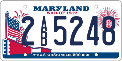 MD license plate 2AB5248