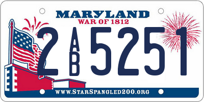 MD license plate 2AB5251