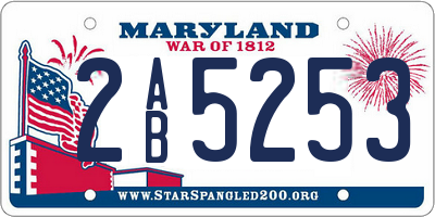 MD license plate 2AB5253
