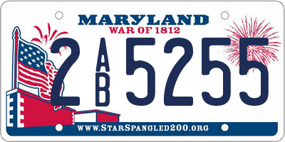 MD license plate 2AB5255