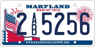 MD license plate 2AB5256