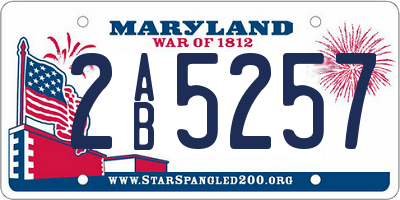 MD license plate 2AB5257