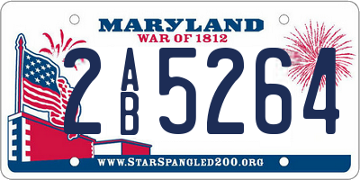 MD license plate 2AB5264