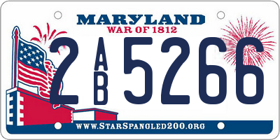 MD license plate 2AB5266