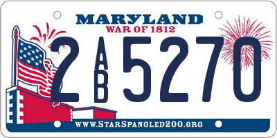 MD license plate 2AB5270