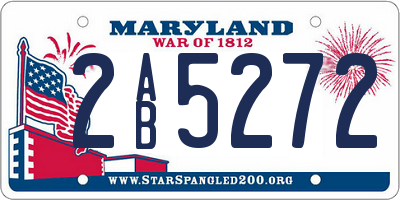 MD license plate 2AB5272
