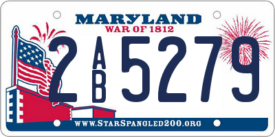 MD license plate 2AB5279