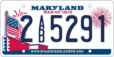MD license plate 2AB5291