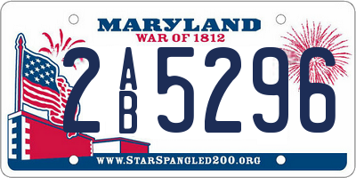 MD license plate 2AB5296