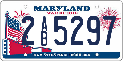 MD license plate 2AB5297