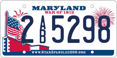 MD license plate 2AB5298