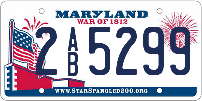 MD license plate 2AB5299
