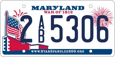 MD license plate 2AB5306