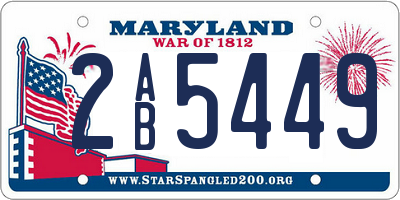 MD license plate 2AB5449