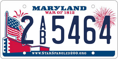 MD license plate 2AB5464