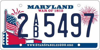 MD license plate 2AB5497
