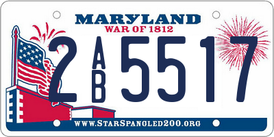 MD license plate 2AB5517
