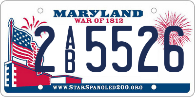 MD license plate 2AB5526