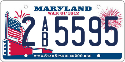 MD license plate 2AB5595