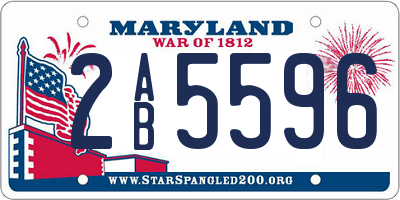 MD license plate 2AB5596