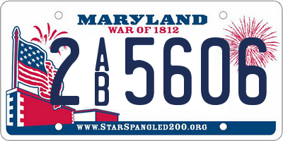 MD license plate 2AB5606