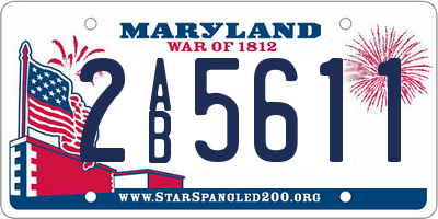 MD license plate 2AB5611