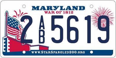 MD license plate 2AB5619