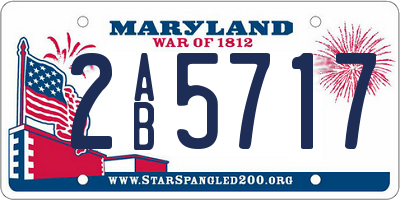MD license plate 2AB5717