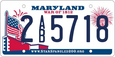 MD license plate 2AB5718