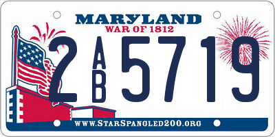 MD license plate 2AB5719