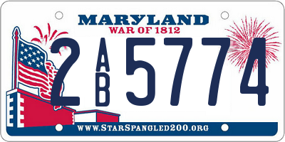 MD license plate 2AB5774