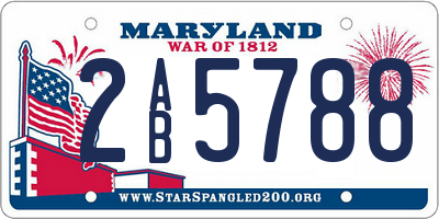 MD license plate 2AB5788