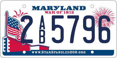 MD license plate 2AB5796