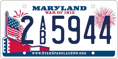 MD license plate 2AB5944
