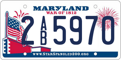 MD license plate 2AB5970