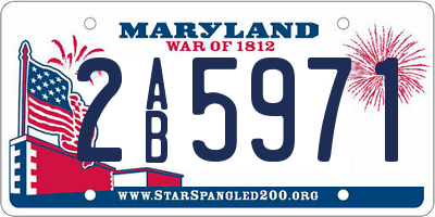 MD license plate 2AB5971