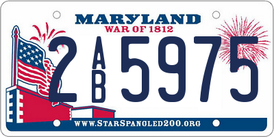 MD license plate 2AB5975