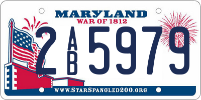 MD license plate 2AB5979