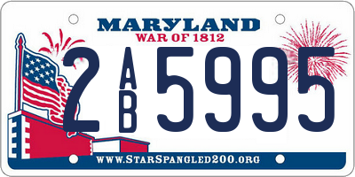 MD license plate 2AB5995
