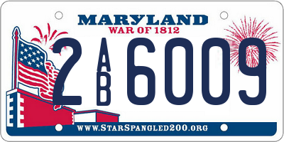 MD license plate 2AB6009