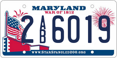 MD license plate 2AB6019