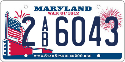 MD license plate 2AB6043
