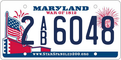 MD license plate 2AB6048