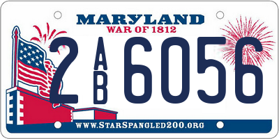 MD license plate 2AB6056