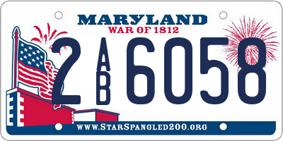 MD license plate 2AB6058
