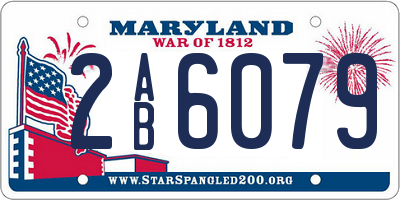 MD license plate 2AB6079